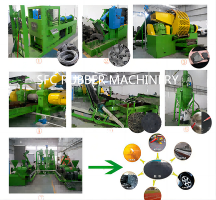 Good price Used Rubber Conveyor Belts Recycling Line / Waste Tire Recycling Machine online